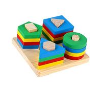 FRCOLOR 1 set Giocattoli Legno per Geometrici per Educazione Precoce Giochi Cognitivi per Sviluppo Della Coordinazione e per