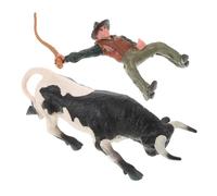 FRCOLOR 1 Set Giocattoli Realistici Bullfighting con e Torero Decorazione per Interni e Alla Spagnola Del Bullfighting