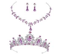 FRCOLOR 1 Set Set di orecchini a della sposa elegant lux sposa accessori accessori sposa collane nuziali per spose orecchini da sposa per le spose tiara nuziale Lega di zinco