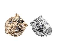 FRCOLOR 1 Set Spilla Testa Di Tigre Progetto Spilla A Forma Di Tigre Accessorio Per Accessorio Bavero Spilla Tigre Spillo Spilla Da Testa Pin Di Tigre Spettatura Chic Lega 2 Pezzi