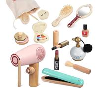 FRCOLOR 1 set Trucco Legno per Kit Bellezza con Accessori Ruolo Include Asciugacapelli e Profumo per Compleanni e