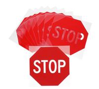 FRCOLOR 10 Adesivi Cartello di Divieto Rosso Autoadesivi Stop, Segnali di Avvertimento per Sicurezza Stradale, Resistenti a Intemperie per Uso Interno ed Esterno in Uffici, Scuole e Spazi