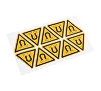 FRCOLOR 10 Etichette Adesive Segnaletica di Sicurezza Impermeabili per Campo Magnetico, Avviso per Operatori Macchinari, Cartelli Autoadesivi per Officine e Ambienti Industriali