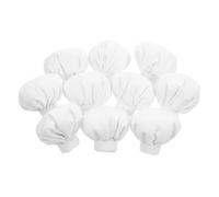 FRCOLOR 10 Mini Chef Hats in Soft Fabric Tiny Doll Bonnets For DIY Crafts Dollhouse Decorations Party Dress Accessories Versatile And Miniature Caps