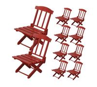 FRCOLOR 10 Mini Da Spiaggia Per Decorazioni Per La Casa Delle Da Mini Poltrona in Miniatura Per Casa Delle Abs Marrone Chiaro
