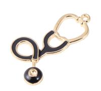 FRCOLOR 10 Pezzi Ciondoli in Lega Nera, a Forma di Stetoscopio per Gioielli | Lavorazione Fine, Stile Semplice e Creativo, per Bracciale e Creazioni Fai da Te, Accessorio per Amici e Amori