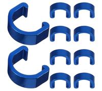 FRCOLOR 10 Pezzi Clip a C in Lega di Alluminio per Fissaggio Cavi Bici, U Shaped, Leggera e Resistente, per Linee Freno e Cambio in Mountain Bike e BMX