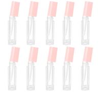 FRCOLOR 10 Pezzi Contenitori Vuoti per Gloss Labbra 3ml Tubi in Plastica Trasparente senza Bpa per Viaggio e Prodotti Fai da Te