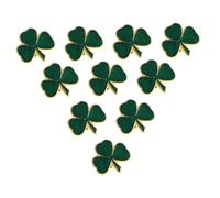 FRCOLOR 10 Pezzi Distintivo di trifoglio st. forniture per feste di san patrizio felice st. Decorazioni per la giornata di Patrick Pin di a Shamrock Lega di zinco Green
