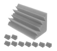 FRCOLOR 10 pezzi Pannelli Fonoassorbenti Grigio Materiale Acustico Antirumore Bassa Frequenza per Studio Teatro Ktv Facili da Modellare e Installare