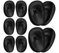 FRCOLOR 10 Pezzi Paraorecchie Code Di Cavallo Fascia Per Orecchie Di Mucca Peluche Con Orecchie e Corna Di Animali Multiplo Guscio Di Copertura Dell'orecchio Riempitivo Black Plastica