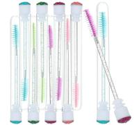 FRCOLOR 10 Pezzi per Sopracciglia e Mascara Spazzole per Estensione con Facile Tenere Design Spirale per Finish Naturale e Separazione Precisa Colore Casuale