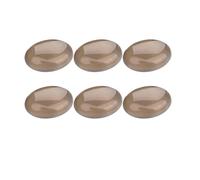 FRCOLOR 10 Pezzi Pietre Preziose di Agata Grigia Ovale Base Piatta per Gioielli e Decorazioni, Accessori Delicati per Creare Bigiotteria e Artigianato
