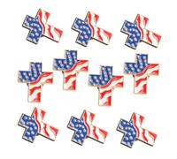 FRCOLOR 10 Pezzi Spilla Americana Metallo Smaltato Distintivi Patriotici Leggeri e Versatili Accessorio per Abbigliamento Formale e Informale per e Celebrazioni