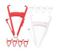 FRCOLOR 10 Pezzi Strumento per Misurazione Grasso Corporeo in Plastica Plicometro Portatile per Test Pliche Cutanee Preciso Strumento BMI per Fitness e Perdita Peso Rosso e Bianco Duale