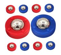 FRCOLOR 10 Pucks Mini Shuffleboard da Tavolo per Gioco Portatile in Acciaio e Plastica Resistente Attività Indoor per Coordinazione Occhio-mano e Divertimento Familiare