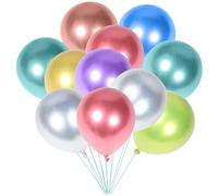 FRCOLOR 100 Palloncini Metallici in Lattice Multicolori per Feste Compleanno Decorazioni Resistenti e Versatili per Party con Aria o