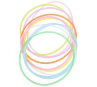 FRCOLOR 100 Pezzi Braccialetti in Silicone Fluorescenti Luminosi al Buio, Design Sottile ed Elegante, Comodi da Indossare, per Feste e Occasioni Casual Colore Casuale