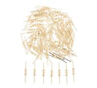 FRCOLOR 100 Pezzi Fermaglio Farfalla in Cristallo per Lampadario, Ferro, Oro, Adatto a Lampadari e Corpi Illuminanti, per Ambienti Eleganti, Resistente allo Sbiadimento