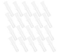FRCOLOR 100 pezzi Plastic Expansion Tubes Anti-rotation Wall Plugs With Self Tapping Screw Compatibility For Shelves Curtain Rails Home Decor And Electrical Fixtures Installation