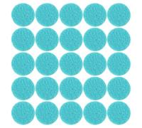 FRCOLOR 100 Pezzi Rondelle Circolari in Cellucotone per Diffusore Olio Aromatico, Assorbenti, Design Fai da Te, per Ciondolo Aromaterapia 25mm Blu