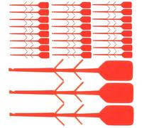 FRCOLOR 100 Pezzi Sigilli di Sicurezza in Plastica per Estintori Etichette Antimanomissione Rosse Accessori per Gestione Antincendio Commerciali e Pubblici