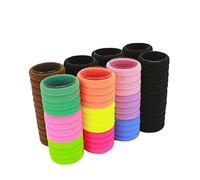 FRCOLOR 100pezzi Elastici Per Capelli Colorati Elastici Per Coda Di Cavallo Ad Alta Elasticità Per Ragazzo Ragazza e Adulti Realizzati in Materiale Elastico Privo Di Lacci Metallici Delica