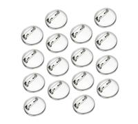 FRCOLOR 100pezzi Fermagli Per Spille in Lega Accessorio Per Spille Fibbie Per Distintivi Vassoi Di Base Per Creazione Di Gioielli Uso Fai Da Te Cucito Porta Badge