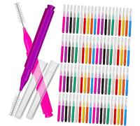 FRCOLOR 100pezzi Spazzolini Interdentali Per Pulizia Orale Realizzati in Inossidabile e Adatti Per Apparecchi Ortodontici Impugnatura Ergonomica e Facile Da Trasportare