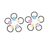 FRCOLOR 10pezzi Elastici per Capelli Design Floreale Uovo Realizzati in Corda Elastica Comodi e Resistenti Adatti per Bambine e Donne Accessori per Capelli Multiuso