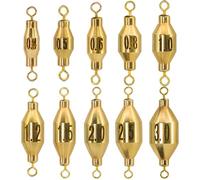 FRCOLOR 10pezzi Pesi da Pesca in Rame con Girelle Interne Resistenti alla Corrosione per Esca Affondante per Pesca in Mare Professionale