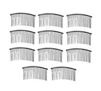 FRCOLOR 10pezzi Pettini Per Capelli in Ferro Fermagli Vintage Per Donne Pettine Semplice in Metallo Anticato Stile Retrò Accessori Da Pettine Per Styling Dei Capelli Nero