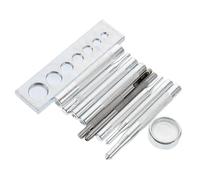 FRCOLOR 11 Pezzi Kit Strumenti Installazione Bottoni Automatici in Pelle con Punzoni e Basi Rivetti per Jeans Cinture Borse e Abbigliamento Te