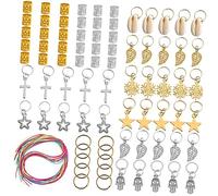 FRCOLOR 110pezzi Fermagli per Capelli Dreadlocks Tubicini per Capelli Fai da Te