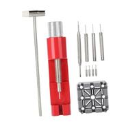 FRCOLOR 11pezzi Strumenti Per Rimozione Dei Perni Collegamento Per Cinturini Orologio Regolabili Set Metallo Qualità Martello e Punzone Per Riparazione Orologi Attrezzi Per Orologiai e