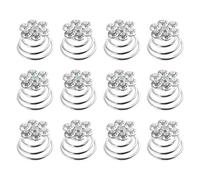 Frcolor, 12 fermagli per capelli con strass, a forma di spirali, ornamenti per realizzare acconciature da sposa fai da te