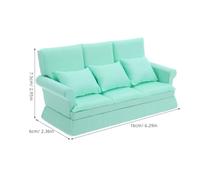 FRCOLOR 12 Miniatura con 3 Cuscini Divano Moderno in Miniatura per Soggiorno Casa Bambole Arredamento Realistico per Progetti Creativi