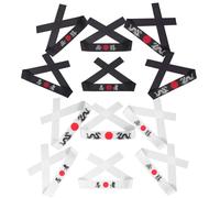FRCOLOR 12 Pezzi Bandane Giapponesi per Chioma, Fasce da Cuoco e Karate Facili da Indossare, per Costume Party e Uso Quotidiano
