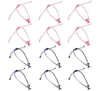 FRCOLOR 12 Pezzi Braccialetti Consapevolezza Regolabili in Cordino Intrecciato per Donna Gioielli Artigianali con Affermazioni Ispiratrici Supporto Salute Mentale