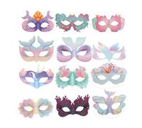 FRCOLOR 12 Pezzi Maschera da Cosplay per Mezza Faccia in Carta Sottile e Facile Manutenzione, Design Creativo e Vivace per Feste e Eventi di Gioco di Ruolo