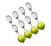 FRCOLOR 12 pezzi Palloncini Gonfiabili Tennis Verde con Rete e Racchetta in Alluminio per Decorazioni Festa Compleanno Tema Sport