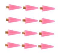 FRCOLOR 12 Pezzi Pz Teste per Penna per Unghie Rosa Teste Sostituzione per Applicazione Strumenti per Nail Art Impermeabili e Resistenti per Decorazioni Unghie e Manicure Facile
