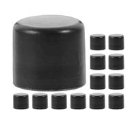 FRCOLOR 12 Pezzi Tappi Terminali di Sicurezza per Aste Calcio Balilla in Plastica Nero, Copertura Sostitutiva Facile da Installare, per Aste da 8mm, Accessorio per Biliardino da 0,5-0,7 M