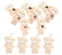 FRCOLOR 12 Portachiavi Peluche Morbido Pendenti Decorativi per Borsa Zaino Regalo per Compleanni e con Cuori Rosa e Verdi Design Divertente e Tattile