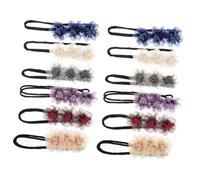 FRCOLOR 12 Pz Asciugacapelli Crocchia Di Floreale Fascia Per Chignon Fiocco Di Di Fiori Fermagli Per Da Ragazza Elastici Per Coda Di Cavallo Tessuto