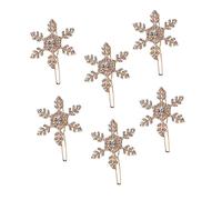 FRCOLOR 12 Pz Clip Top Clip Fiocco Di Neve Femminile Forcina Di Strass Falco Di Neve Fermaglio Per Di Natale Fermagli a Fiocco Di Neve Fiocchi Di Di Natale Lega
