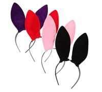 FRCOLOR 12 Pz Fascia Per Coniglietto Orecchie Da Coniglio Pasquale Orecchie Di Pasqua Fascia Per Orecchie Di Coniglio Cappello Coniglietto Di Coniglio Fasce Per Animali Fascia Nera
