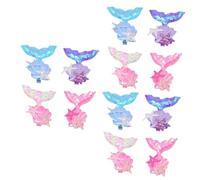 FRCOLOR 12 Pz fermaglio per a coda di pesce per bambini accessori per per bambini fermagli per con conchiglia di mare hair clips hair charms tessuto