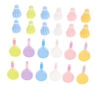 FRCOLOR 12 Set Miniature Racchette da Badminton e Volani per Dollhouse Accessori Sportivi Artigianali per Decorazioni da Te Modelli Compatti e Leggeri per e Dinamici