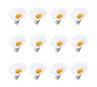 Frcolor 12pcs clip di capelli margherita fiore capelli barrettes perni di capelli accessori per capelli da sposa per bambini bambini ragazze bambino donne (bianco)